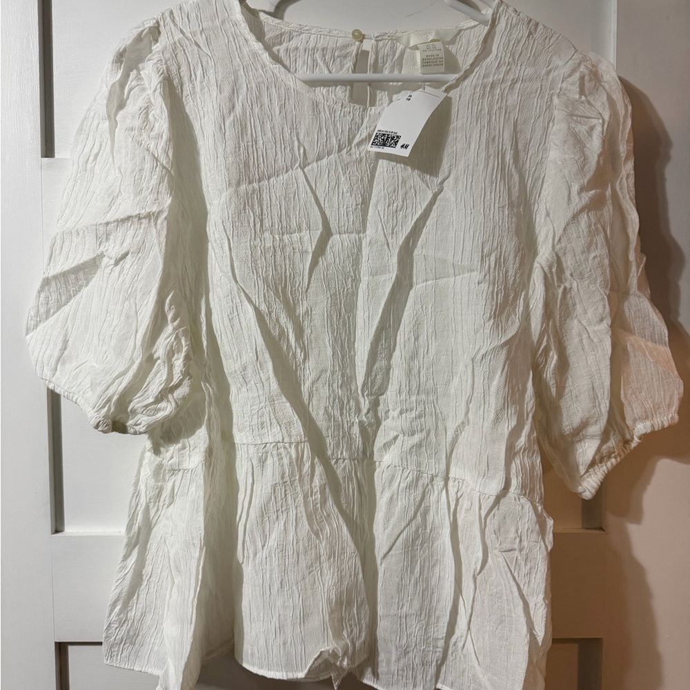 White Peplum Blouse
